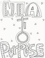 Coloring Pages Kwanzaa Nia Economics Doodle Alley Purpose Printable Getcolorings sketch template