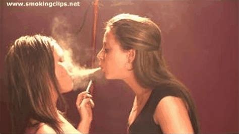 Kissing Girls Smoking Girlz Ticha And Bibi Sensual Kiss Low Version