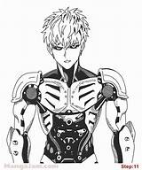 Genos Saitama sketch template