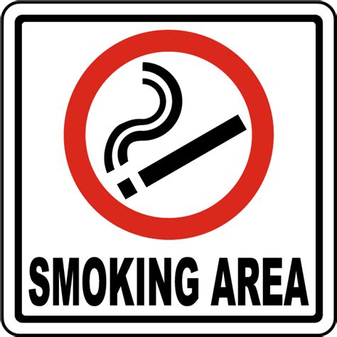 designated  smoking area defined fixtures close