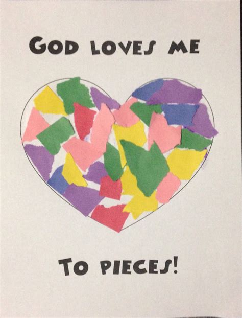 god loves   pieces partially perfection bible crafts sunday