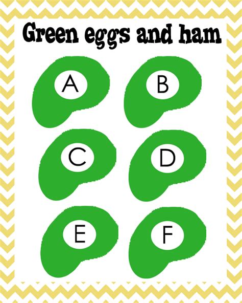 green eggs  ham story printable