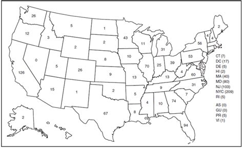 outline map usa  state borders numbered enchanted vrogueco