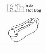 Coloring Hot Dog Burger Pages sketch template