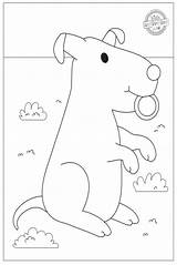 Puppy Coloring Pages Cutest Little Fetch Crayons Fat Playing Printable Perfect Park Big sketch template
