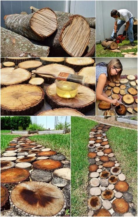 pin  tree log diy projects