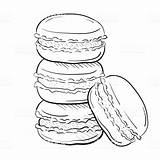 Macarons Drawing Macaroon Vector Coloring Background Pages Clipart Sketch Line Macaron Illustration Zeichnen Printable Food Kids Cakes Easy Cake Pencil sketch template