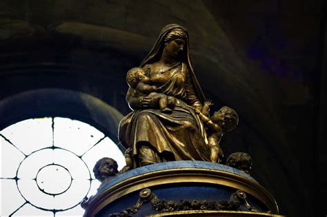 virgin mary jesus statue free photo on pixabay