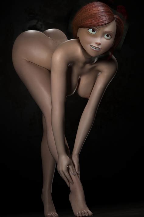 xbooru 3d ass bent over big breasts breasts cartoon disney hair helen parr hot milf nude pixar