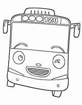 Tayo Coloring Bus Choose sketch template