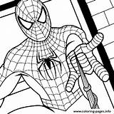 Coloring Web Spiderman Shooting Pages Printable Color Print sketch template