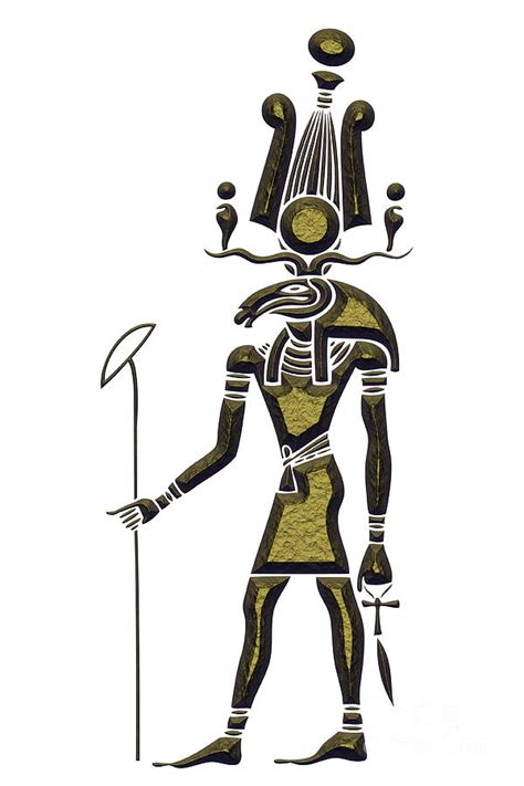 Khensu God Of Ancient Egypt Digital Art By Michal Boubin