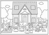Coloring Calico Critters Pages Preschooler Paints Reindeer Rudolph sketch template