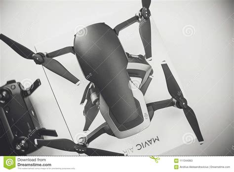 unboxing  dji mavic air drone editorial stock photo image  shot quadcopter