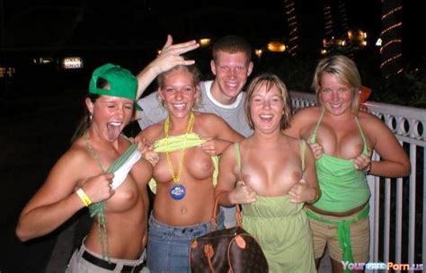 4 partygirls flash their tits what s wrong with that dude s eyebrows girls flashing