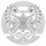 Coloring Ocean Mandalas Book Mandala Pages Adult Preview Printable Colouring Seahorse Adults Print Cover Books Back Sheets Seeing Interested Amazon sketch template