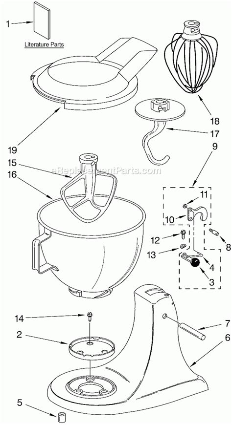 kitchenaid classic mixer parts diagram review home