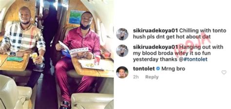 tonto dikeh hangs out with hushpuppi according to this instagram user blackberrybabes blog