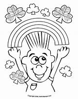 Coloring Pages St Patricks Printable Rainbow Shamrocks Patrick Library Clipart Cartoon Popular Coloringhome Comments Happy Rainbows Related sketch template