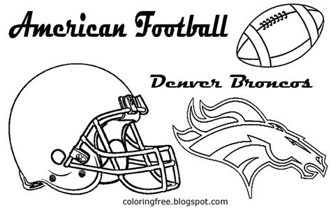 nfl broncos pages printable coloring pages