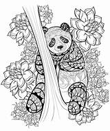 Panda Disegni Adulti Kolorowanki Zentangle Adultos Justcolor Druku Malvorlage Malvorlagen Mandalas Bambini Coloriages Adulte Dzieci Doroslych Ausdrucken Facili Sfondo Combo sketch template