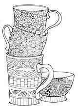 Teapot Zentangle Peep sketch template
