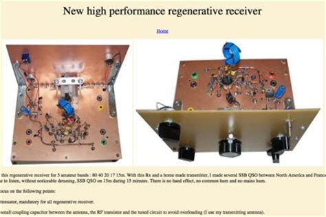 high performance regenerative receiver resource detail