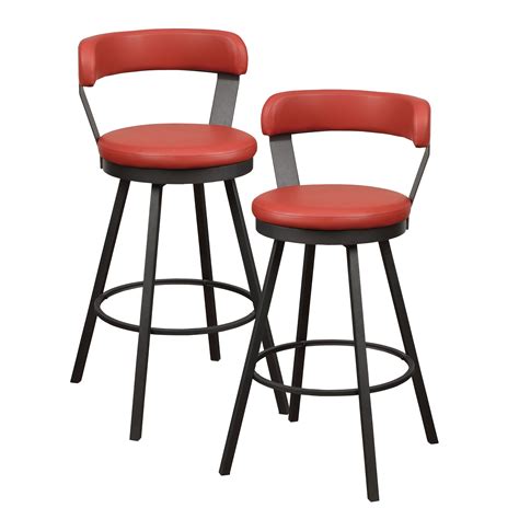 lexicon appert bar height swivel stool set   red walmartcom