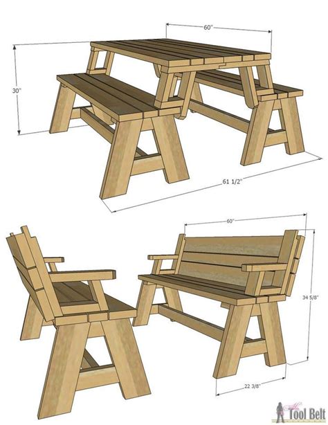 table  banc de pique nique convertible bench convertible picnic table banc bench