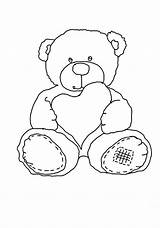 Teddy Coloring Pages Bear Bears sketch template