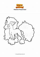 Ponyta Supercolored sketch template