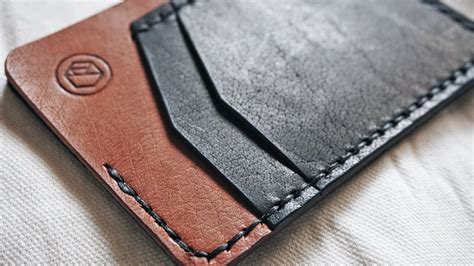 minimalist leather card wallet template pattern guide diy etsy uk