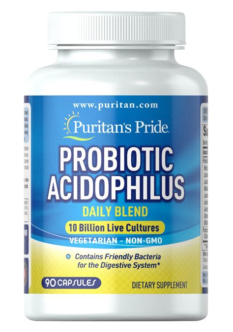 probiotic acidophilus daily blend  capsules  puritans pride