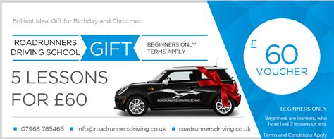 driving lessons gift vouchers availabe  roadrunners driving school