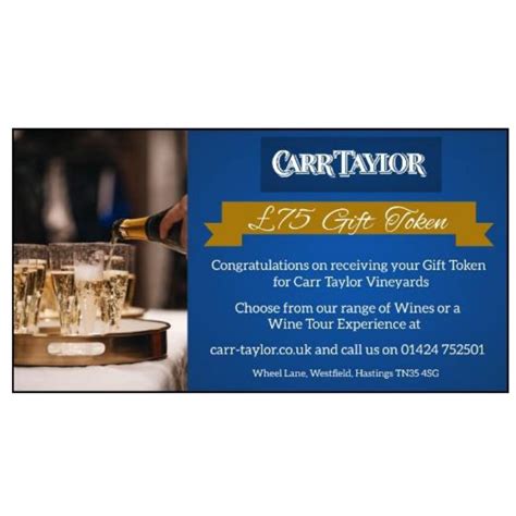 gift token carr taylor wines