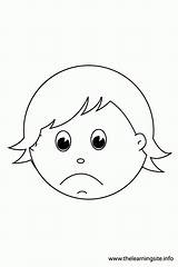 Sad Coloring Happy Face Pages Outline Printable Feelings Clipart Colouring Children Angry Flashcards Clip Popular Library Template sketch template