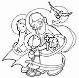 Holy Trinity Coloring Pages Family Kids Catholic Sheets Lourdes Para Trinidad Dibujos La Santisima Crafts Lady Drawing Children Icon Color sketch template