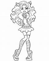 Coloring Clawdeen Wolf High Monster Pages Colouring Sheets Print sketch template