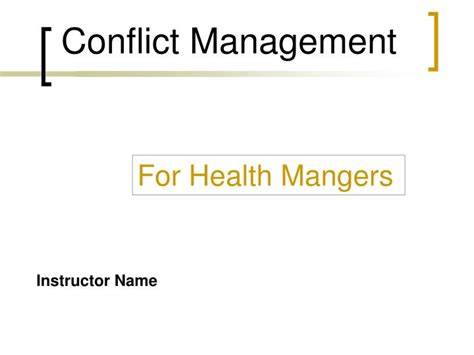 ppt conflict management powerpoint presentation free download id