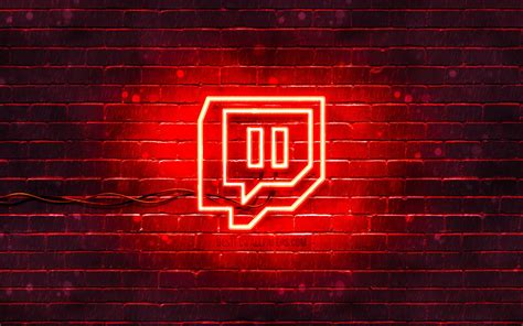 wallpapers twitch red logo  red brickwall twitch logo social networks twitch