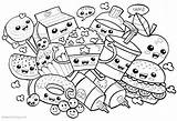 Coloring Food Pages Cute Printable Snacks Many Kawaii Color Kids Adults Print Inspiration Albanysinsanity Cool sketch template