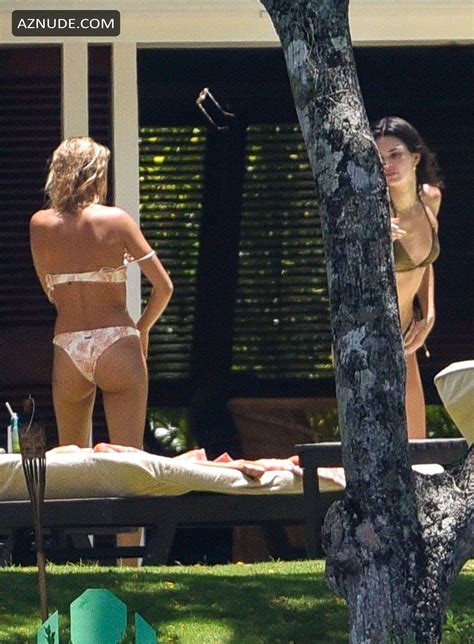 Kendall Jenner And Hailey Bieber Get Cozy In Bikinis And Relax On Pool
