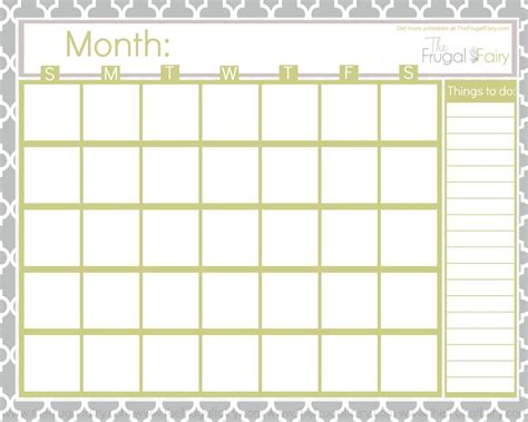 unique fill  printable calendar  printable calendar monthly
