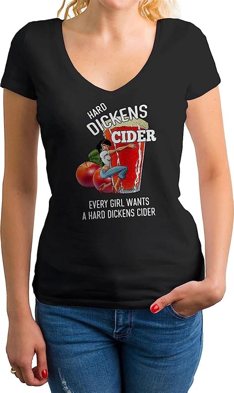 vintage girl wants hard dick cider women s v neck shirt