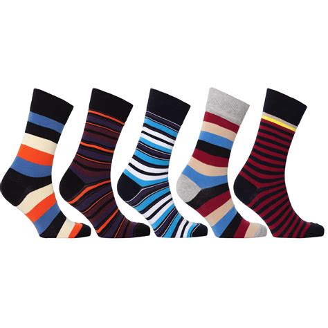 men s 5 pair cool striped socks 3058 striped socks mens