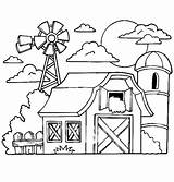 Barn Coloring Drawing Silo Windmill Pages Easy Hay Red Color Printable Getdrawings Sheet Loft Print Getcolorings sketch template