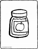 Jar Sauce Coloring Apple Drawing Clipartmag Getcolorings Color sketch template