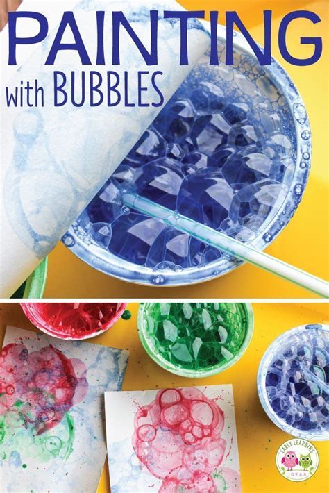 art activities  kids   paint  bubbles art