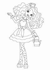 Ever After High Coloring Pages Madeline Raven Hatter Printable Print Queen Apple Color Monster Getdrawings Getcolorings Colorpages Admin Posted Tangled sketch template