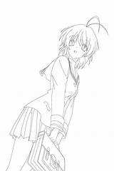 Clannad Nagisa Deviantart Printablecolouringpages sketch template